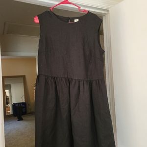 Black LinenCloud smock dress